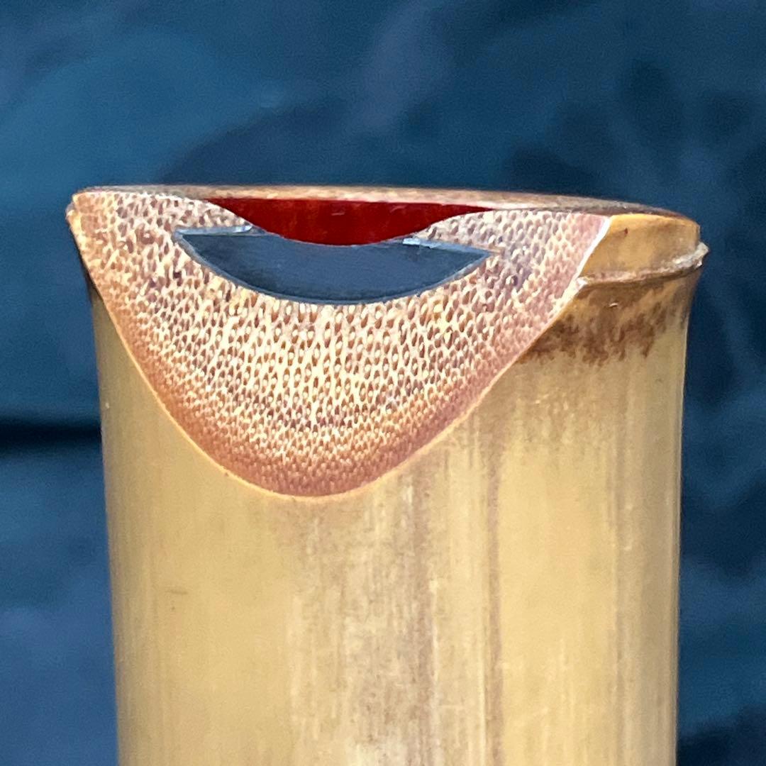 尺八 都山流 深水 一尺八寸管 中継ぎ 銀三線 【音出し確認済み】 状態良好品