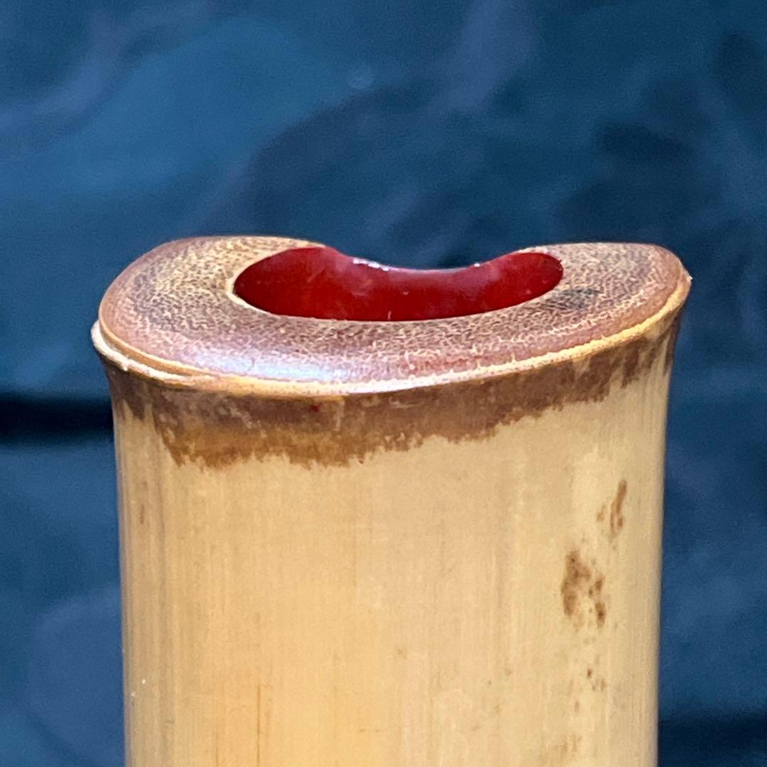 尺八 都山流 深水 一尺八寸管 中継ぎ 銀三線 【音出し確認済み】 状態良好品