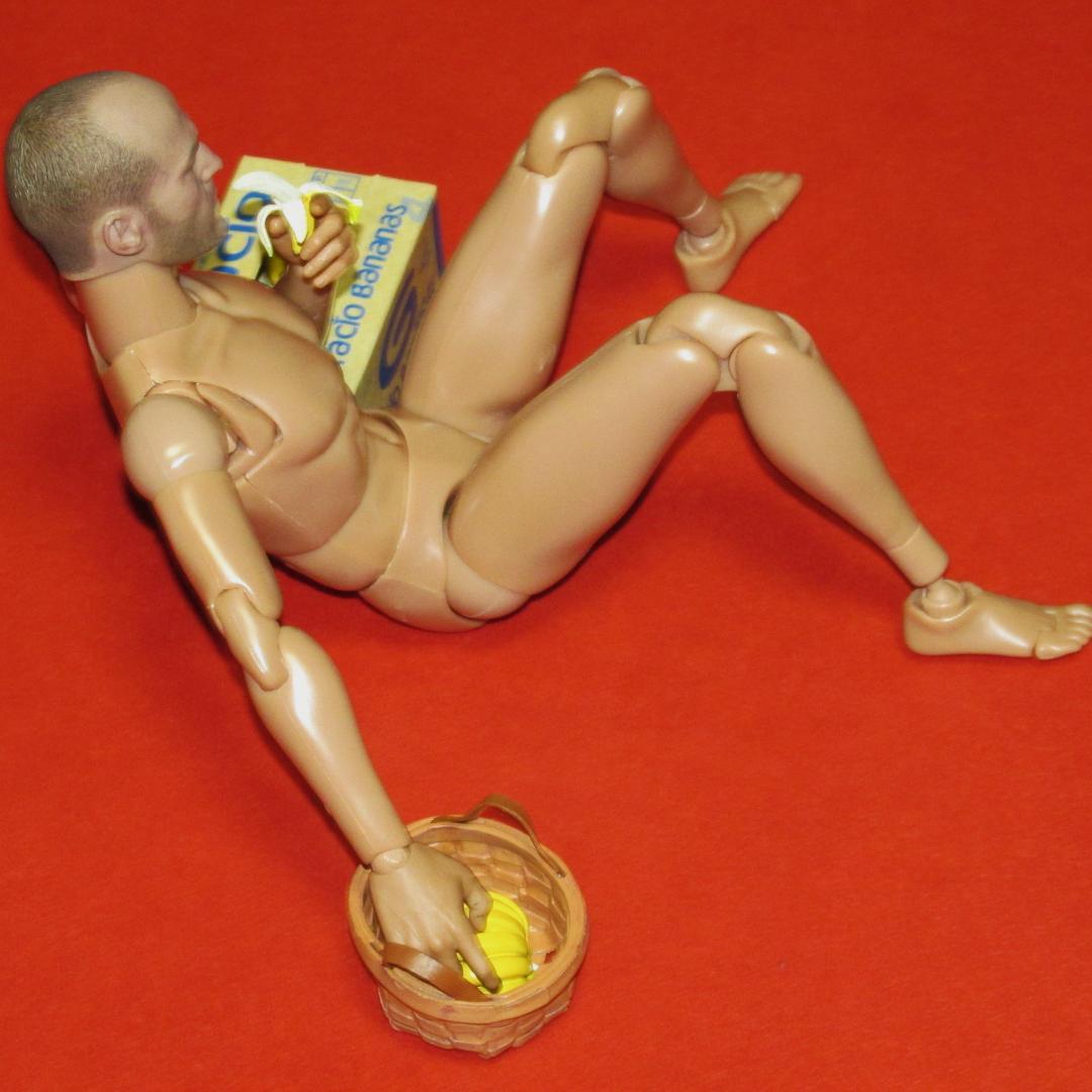 ✳️ステ〇サム似✳️ 1/6 フィギュア バナナを食べる男性素体 中古品