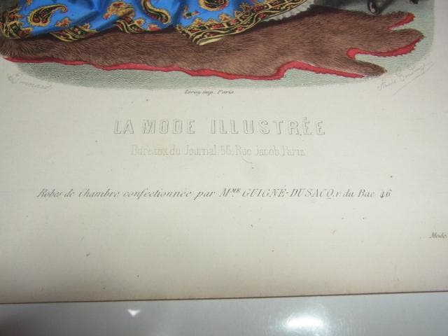 1866年銅版画◆フランス ファッション誌『ラ・モード・イリュストレ』No.39