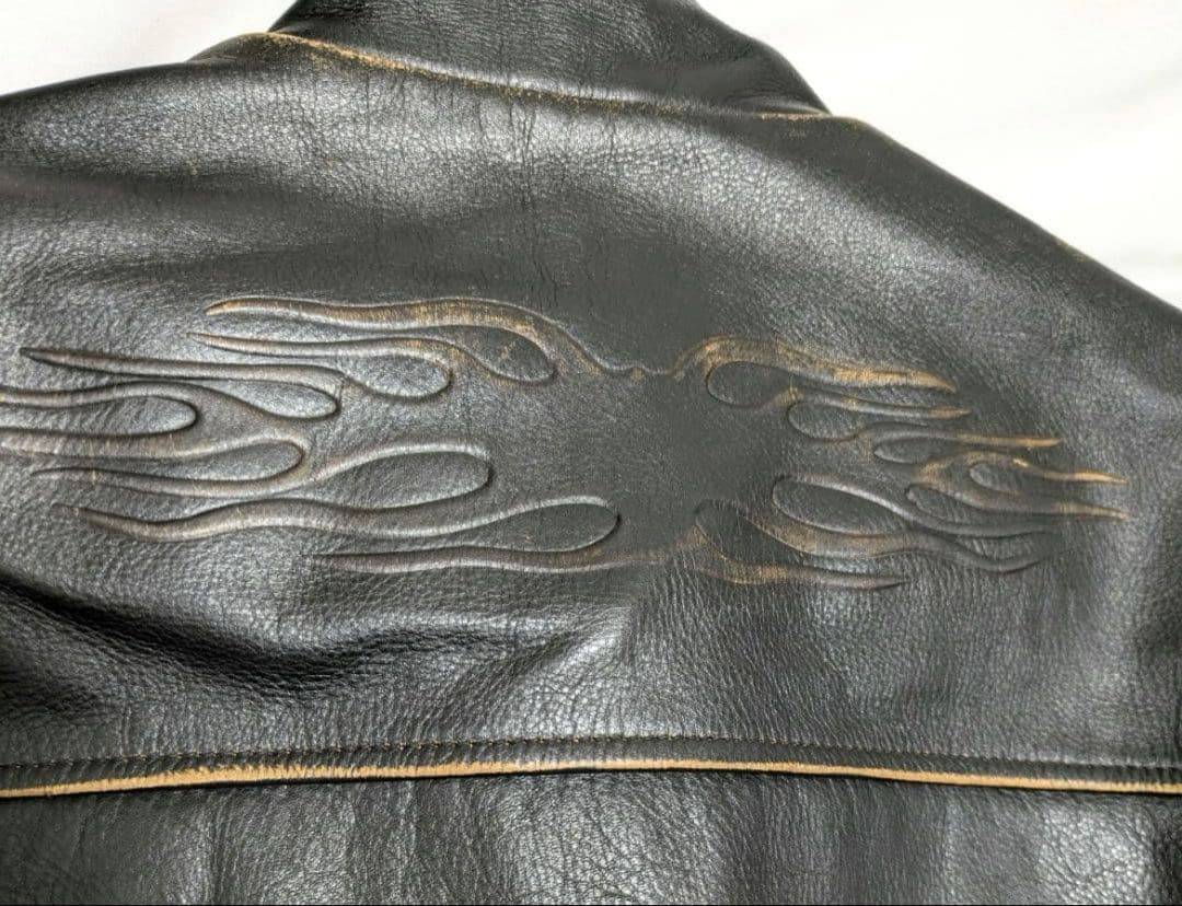 WIND ARMOR レザージャケット　アメリカ製　牛革　フレア　ファイヤー