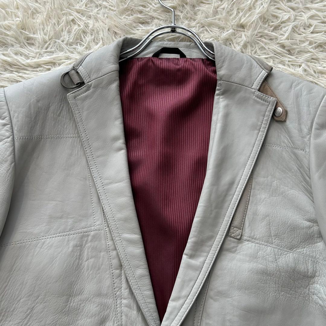 ✨ いちご ✨ バラシ レザージャケット ラムレザー 本革 サイズ48