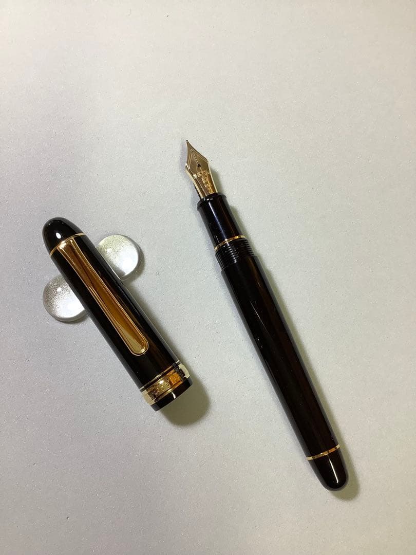 プラチナの万年筆 3776　ブラックインブラック　ペン先: M 【おまけ有り】