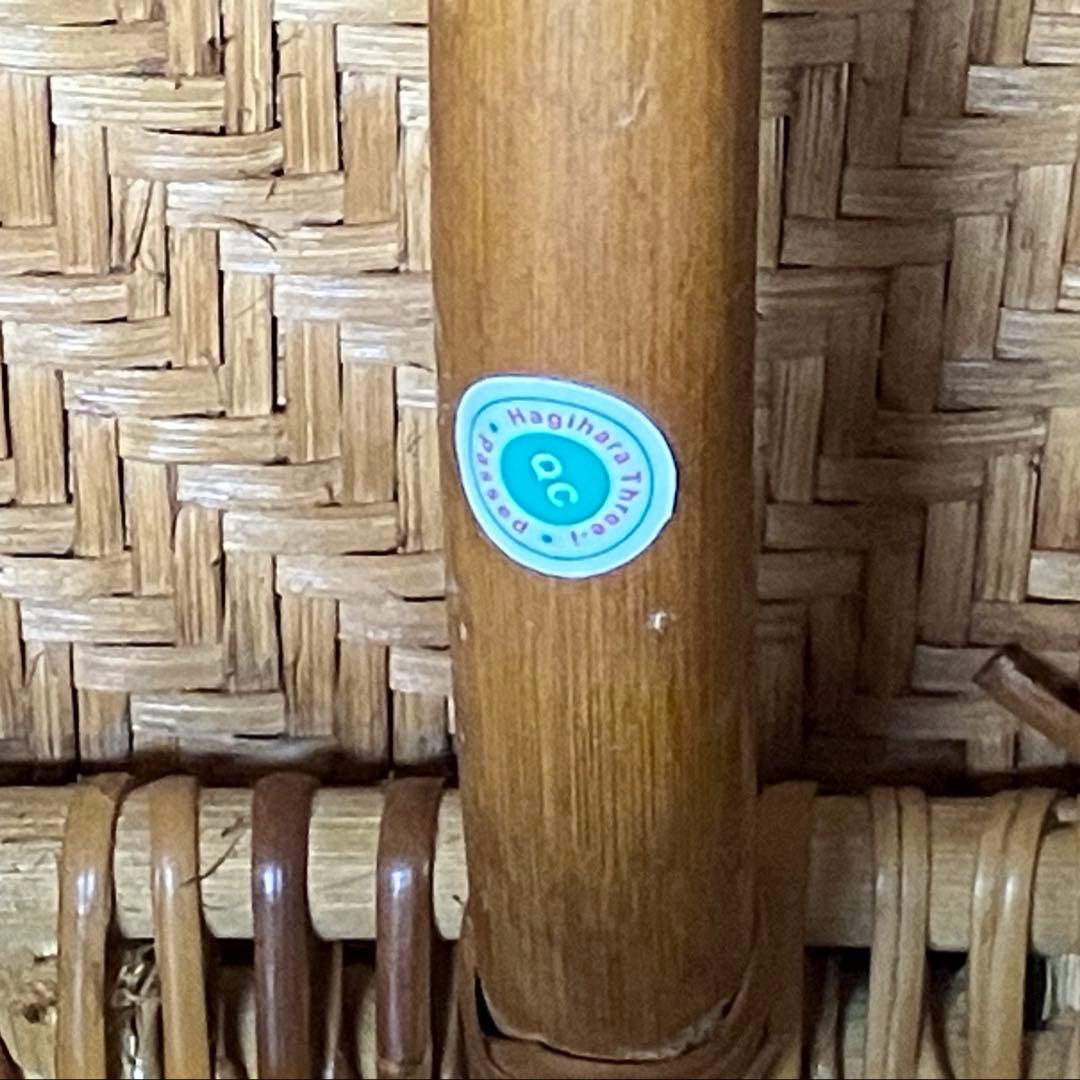 丈夫なアーム付きスツール ラタン製 籐家具 籐の椅子 中古家具 美品