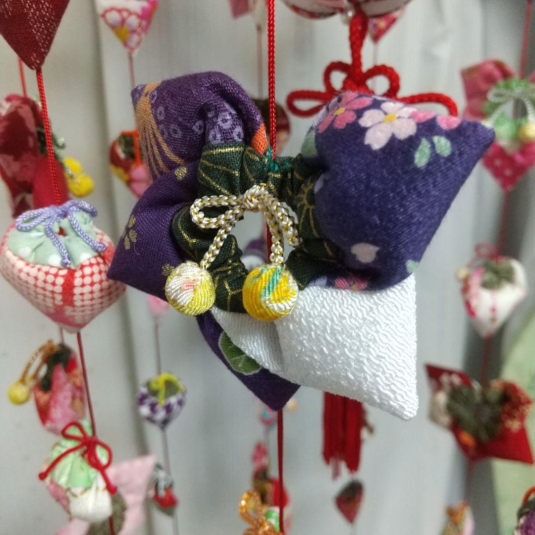 10連 102個 艶やか♪華やか♪ちりめん細工 つるし飾り 80cm