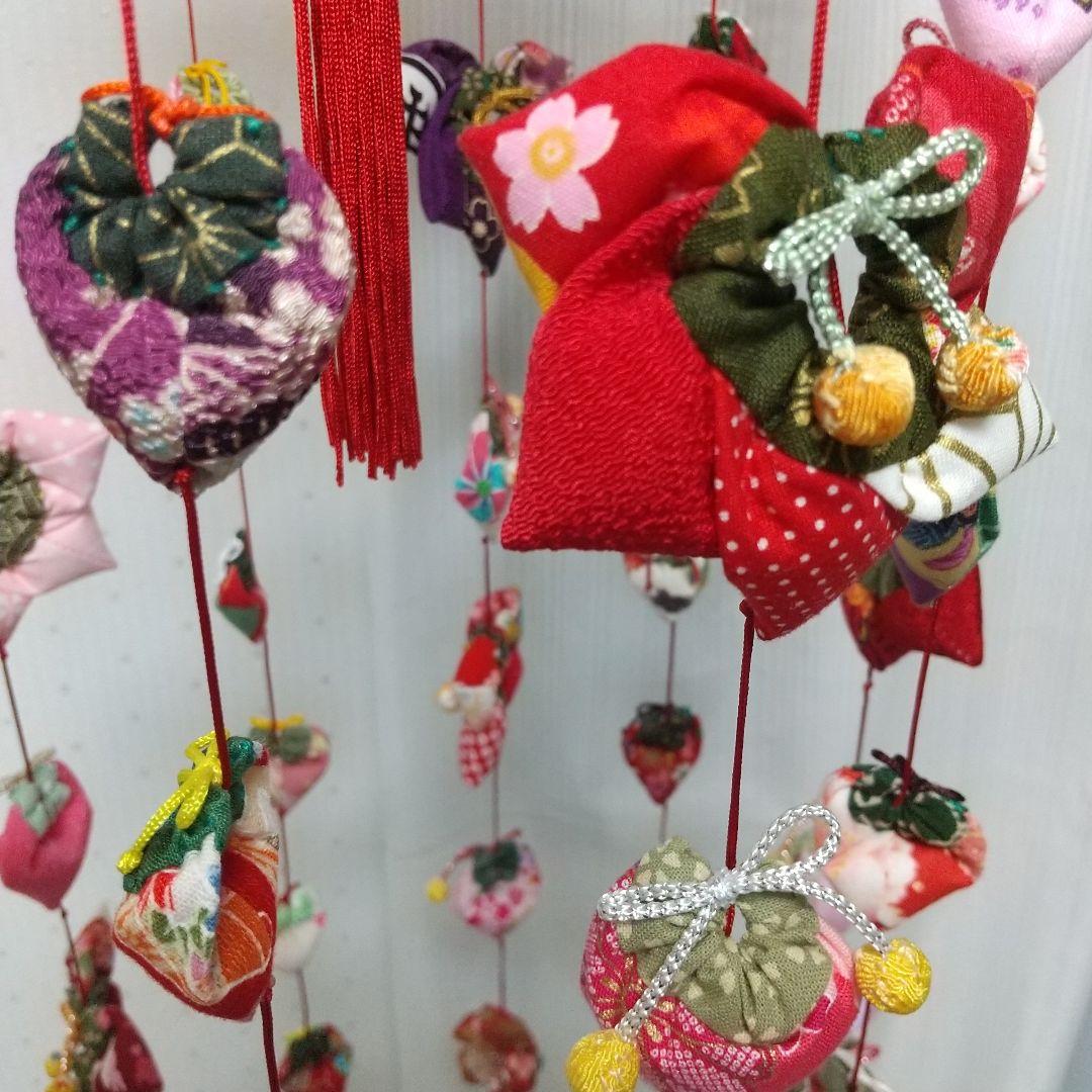 10連 102個 艶やか♪華やか♪ちりめん細工 つるし飾り 80cm