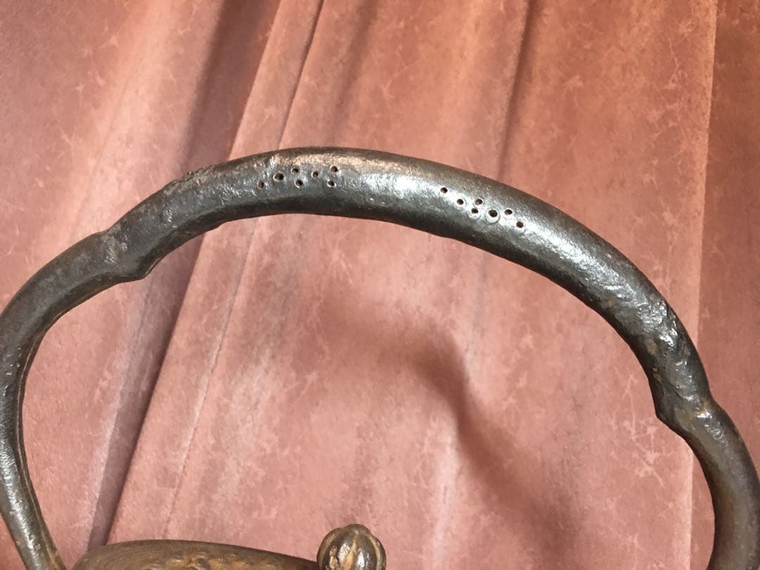 南部鉄瓶　骨董大きな鉄瓶