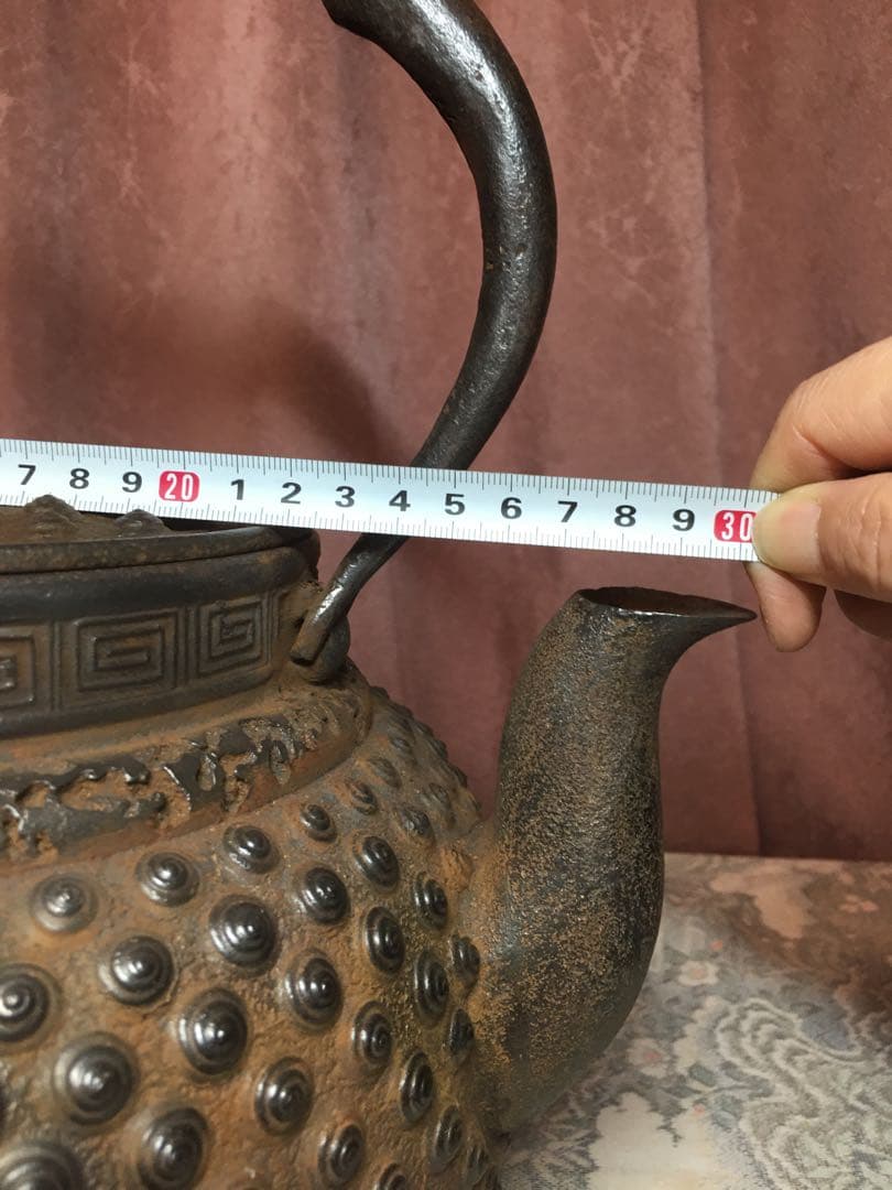 南部鉄瓶　骨董大きな鉄瓶