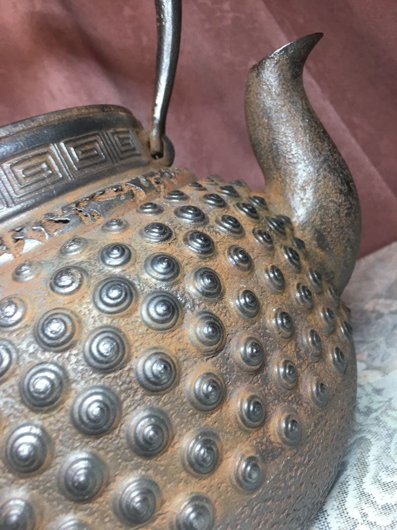 南部鉄瓶　骨董大きな鉄瓶