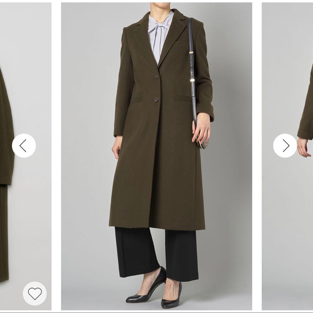 theory luxe ウールチェスターコート カーキ 美品