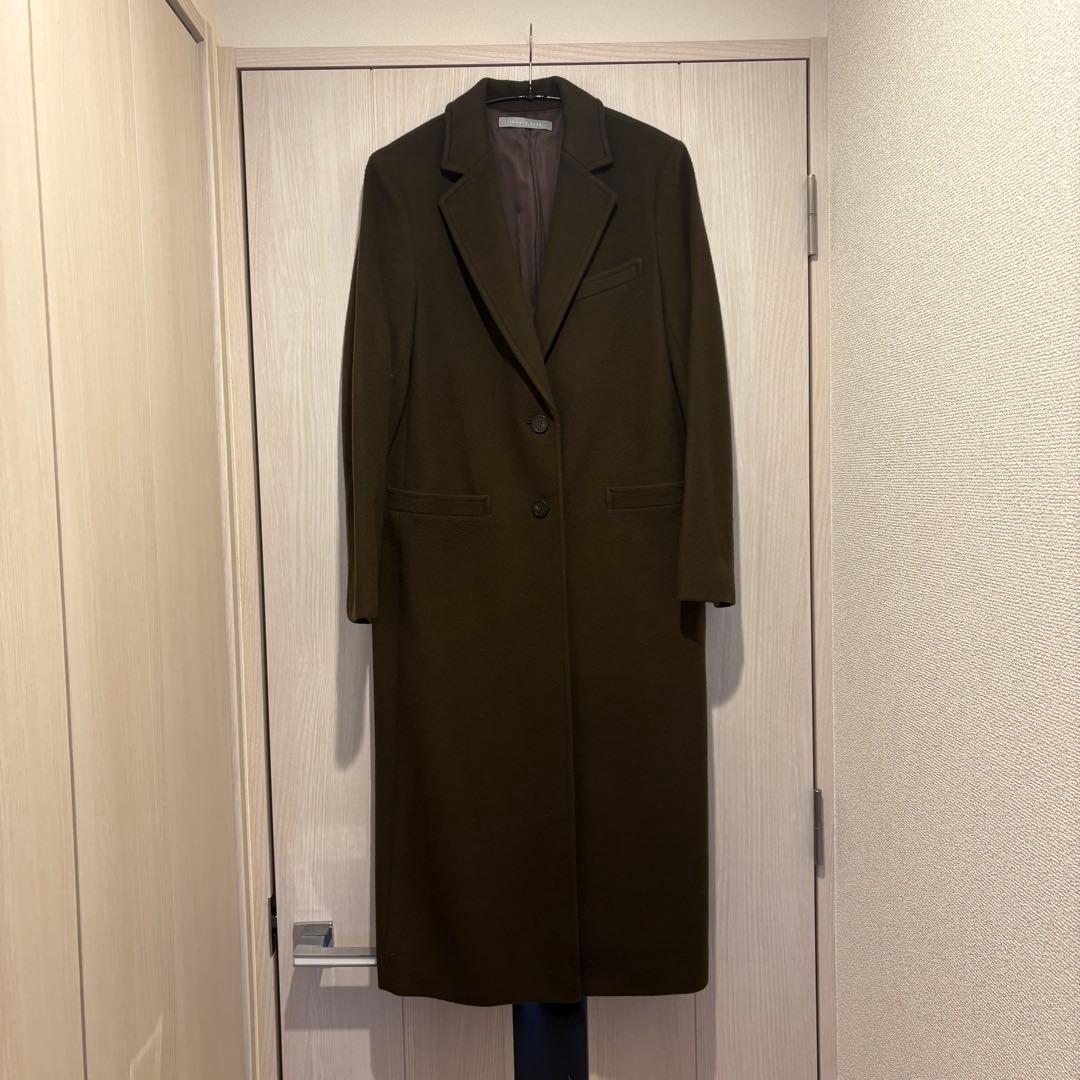 theory luxe ウールチェスターコート カーキ 美品