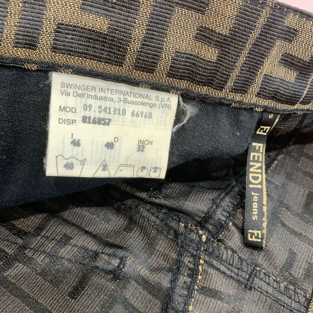 【美品】FENDI フェンディ ズッカ柄 スカート 大きいサイズ ひざ丈スカート