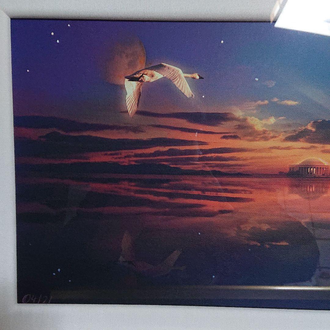 版画 FAIR WARNING リトゲン 希少 手彩 人気作 夕凪