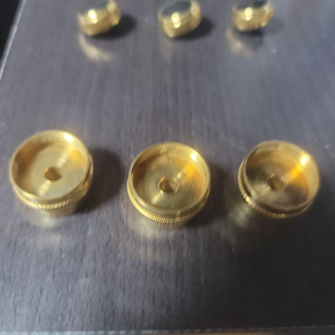 ベッソン　金メッキ　ヘビーボトムキャップ　ヘビービストンボタン