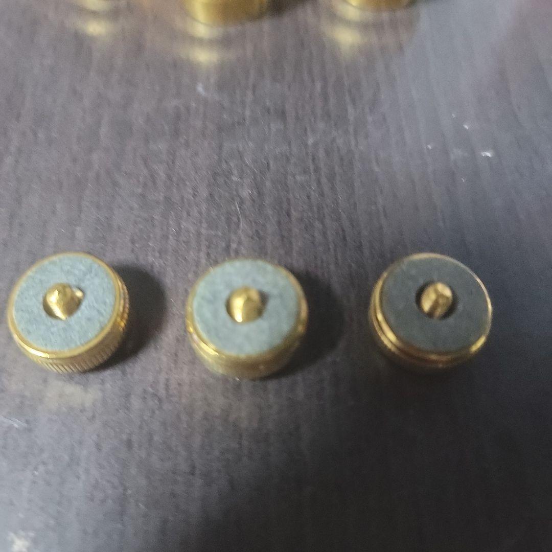 ベッソン　金メッキ　ヘビーボトムキャップ　ヘビービストンボタン