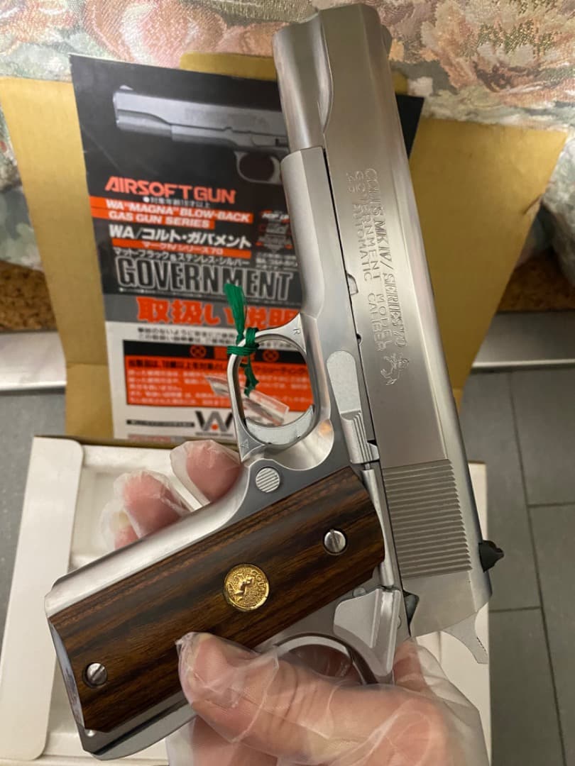 WA コルトガバメント　シリーズ’70 シルバーモデル　ガスガン