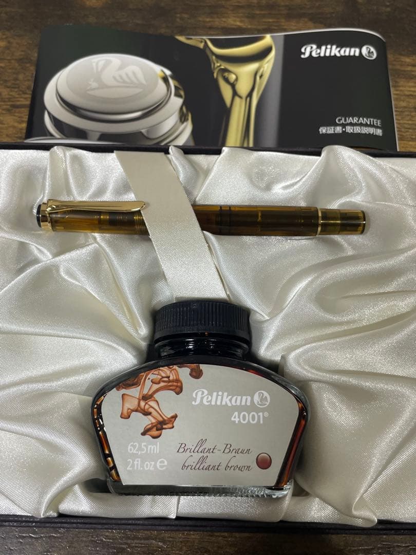 試筆のみ　2014年　特別生産色　万年筆　M200 コニャック　EF 備品付き