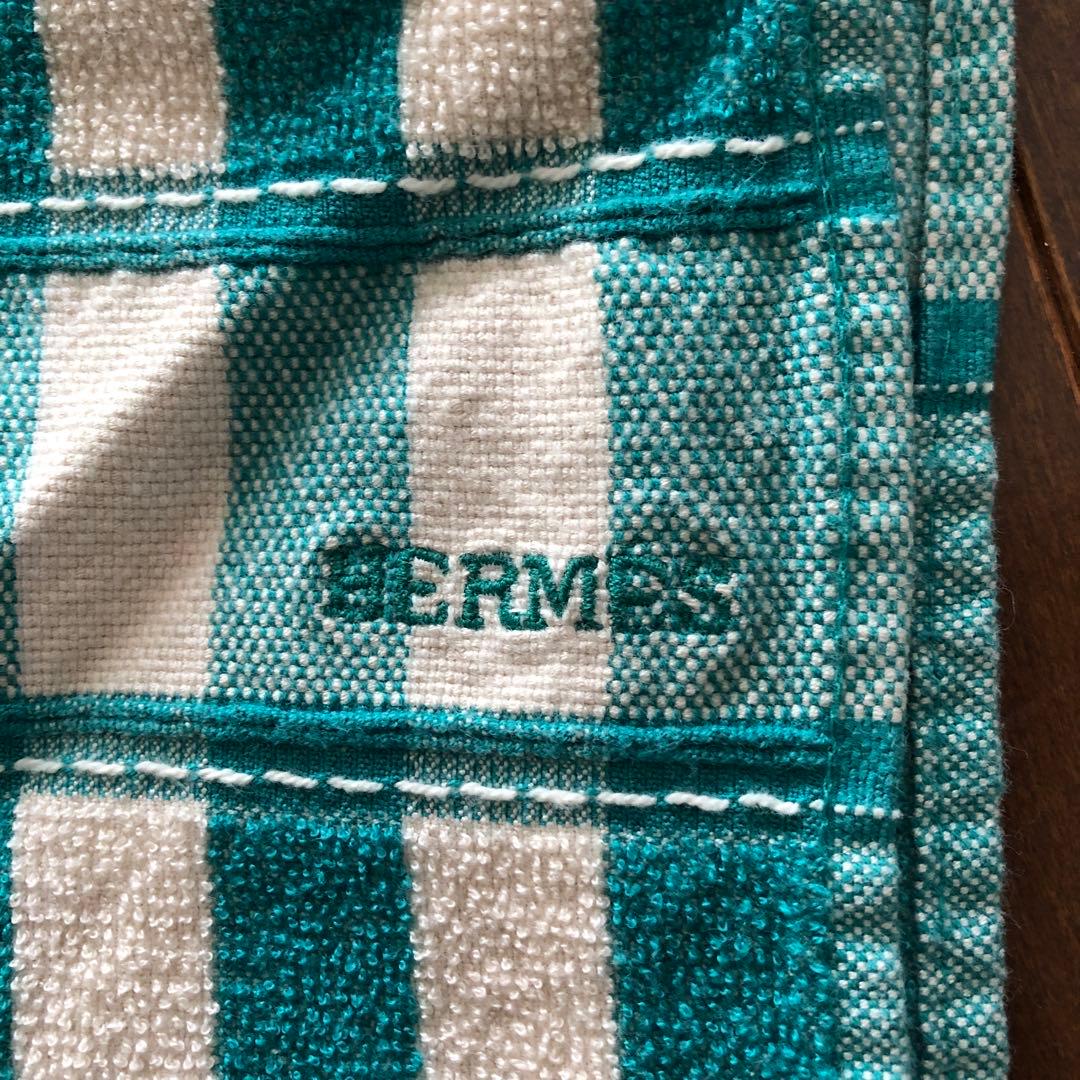 良カラー♪ストライプ☆ HERMES カバー　ビーチタオル　エルメス　ベルギー製