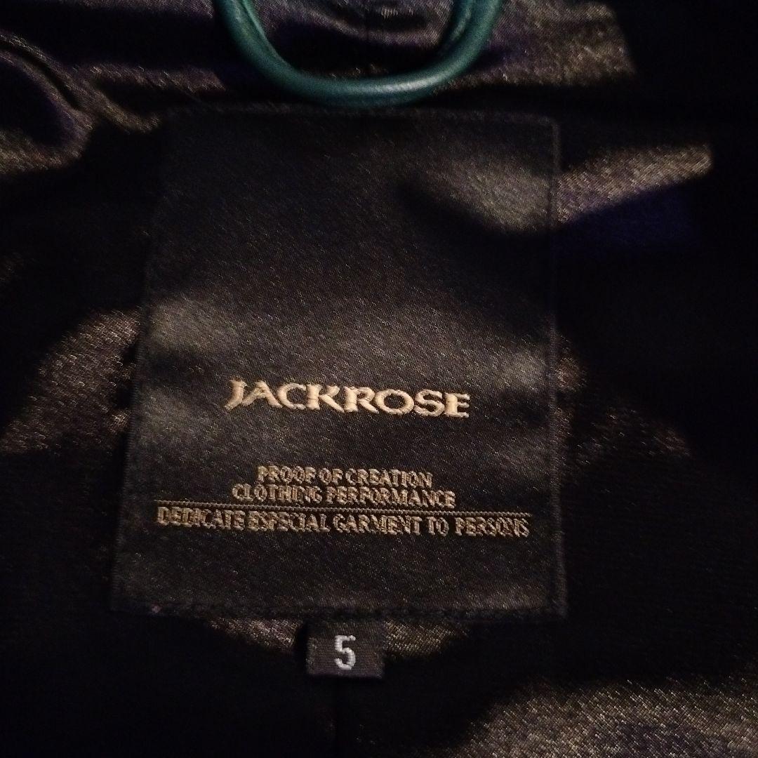 ジャックローズ　ダークグリーン レザー シングルライダースジャケット　本革