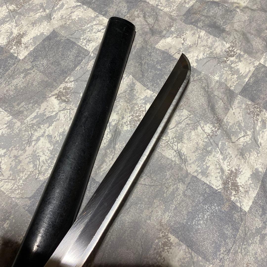 模造刀大刀 黒柄 扇鉄丸鍔 黒鞘