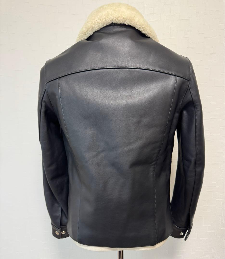 ◆美品◆JAMES GROSE◆ライダースジャケット◆襟ボア脱着可◆英国製