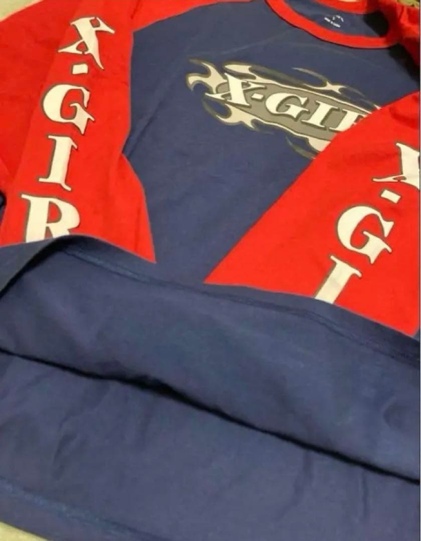 《大人気完売品》あいみょん着用❗️X-girl ロンTネイビー長袖リンガーTシャツ