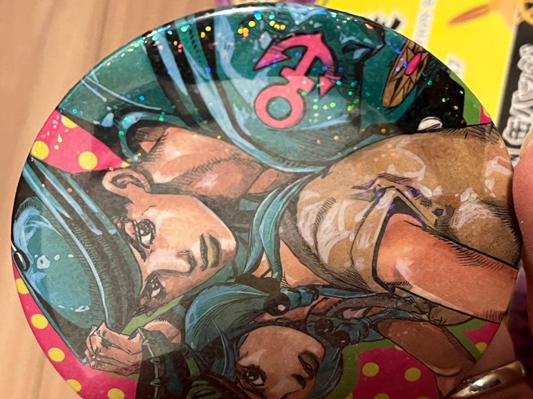 新品 ジョジョ展 コレクション 缶バッジ 東方定助 広瀬康穂 ホログラム レア