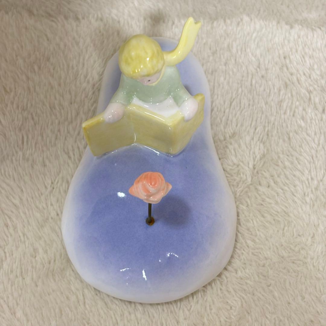 星の王子さま バラと王子さま ボーンチャイナ 新日鉄 フィギュアリン スタチュー
