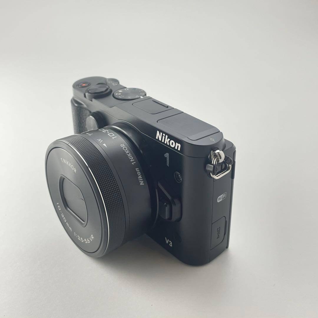 【ショット数8000・返品保証】Nikon 1 V3 ブラック 標準レンズキット