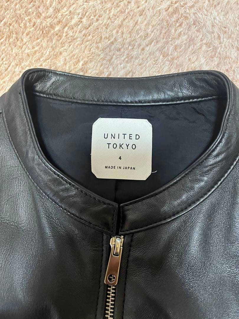 UNITED TOKYO シングルライダースジャケット サイズ4 ブラック