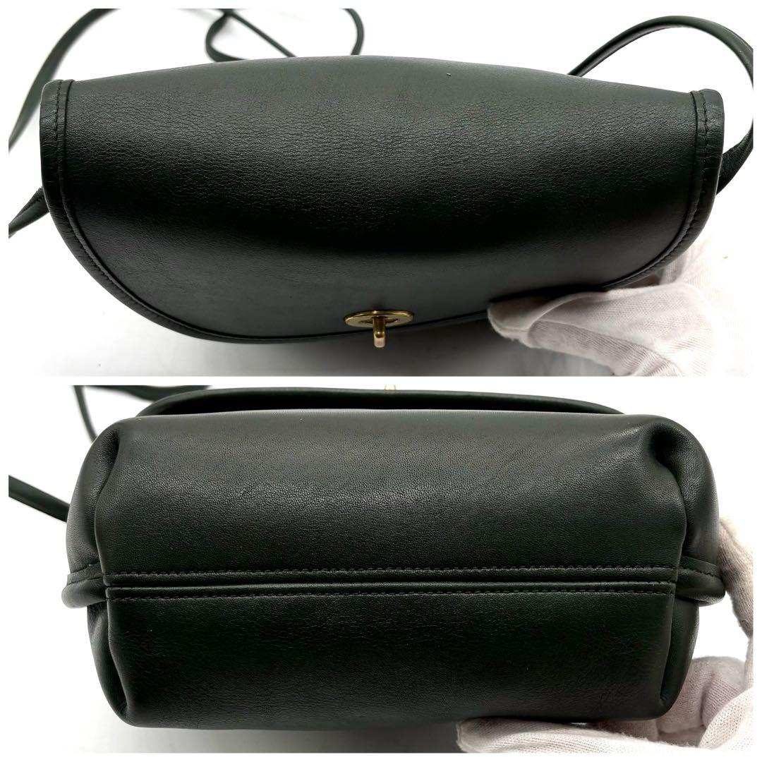 美品✨オールドコーチ ショルダーバッグ 斜め掛け ターンロック グリーン