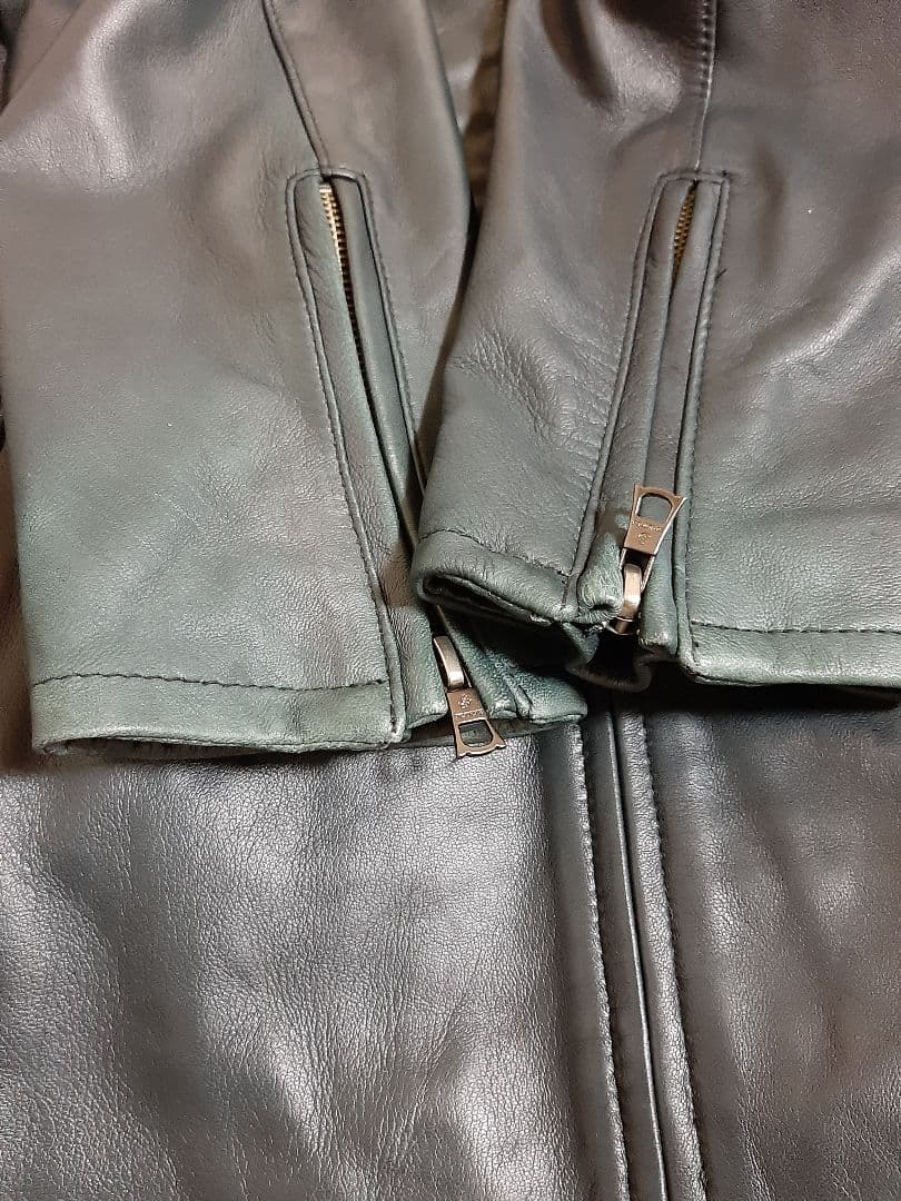 STUDIOUS ステュディオス ラムレザーシングルライダースジャケット M