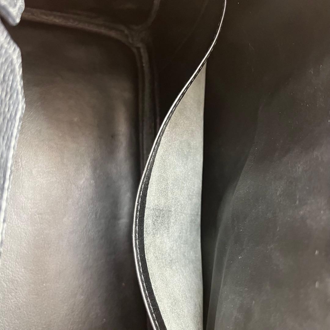 ほぼ未使用保管品　EPONINE イタリア製 レザー ハンドバッグ　黒