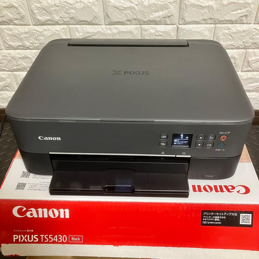 【完動品】Canon PIXUS TS5430 ブラック 純正インクXL付き