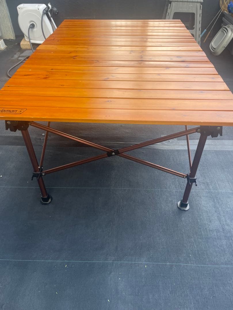 Coleman 折りたたみ木製テーブル 大