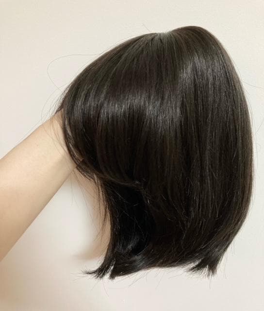 ウィッグ　ボブ　人毛100％　ナチュラルブラック　未使用品