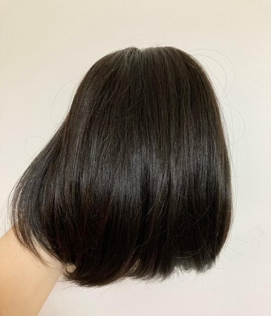 ウィッグ　ボブ　人毛100％　ナチュラルブラック　未使用品