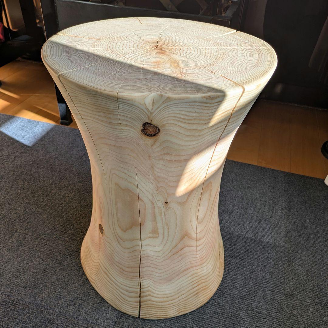 ppp　檜　丸太　椅子　スツール　高さ約45.5㎝
