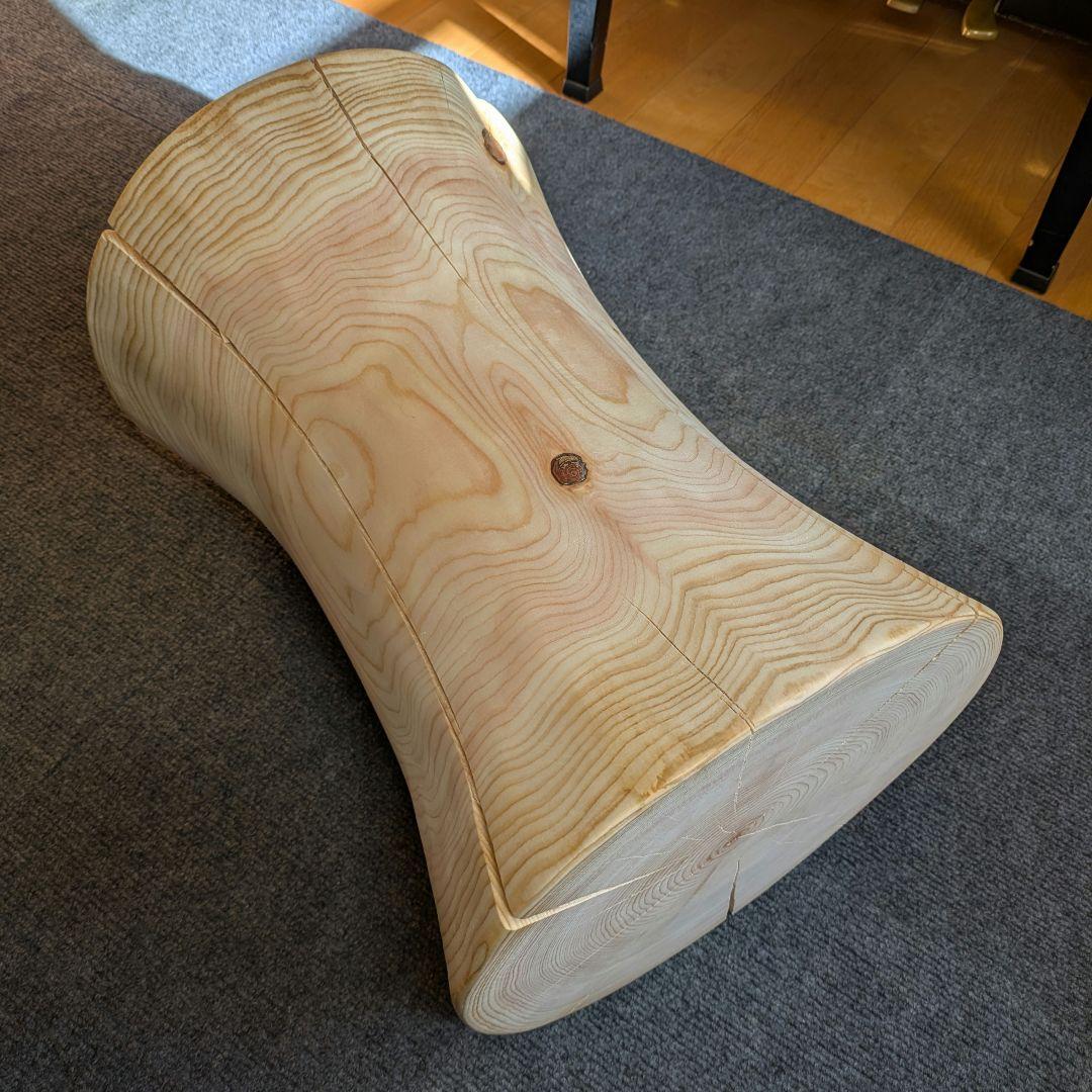 ppp　檜　丸太　椅子　スツール　高さ約45.5㎝