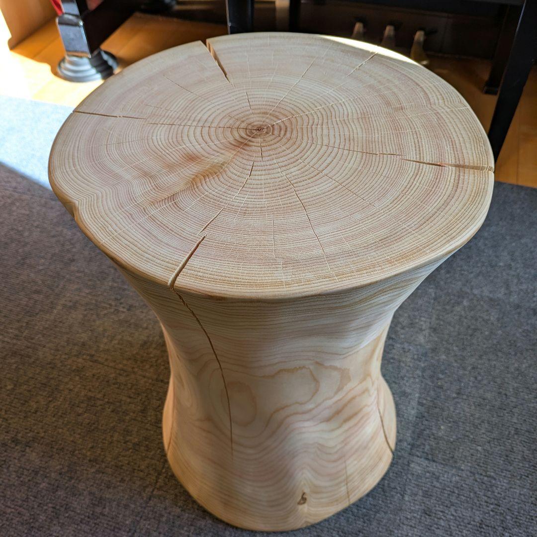 ppp　檜　丸太　椅子　スツール　高さ約45.5㎝