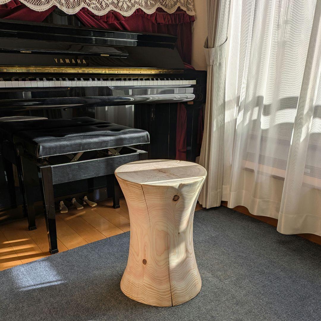 ppp　檜　丸太　椅子　スツール　高さ約45.5㎝