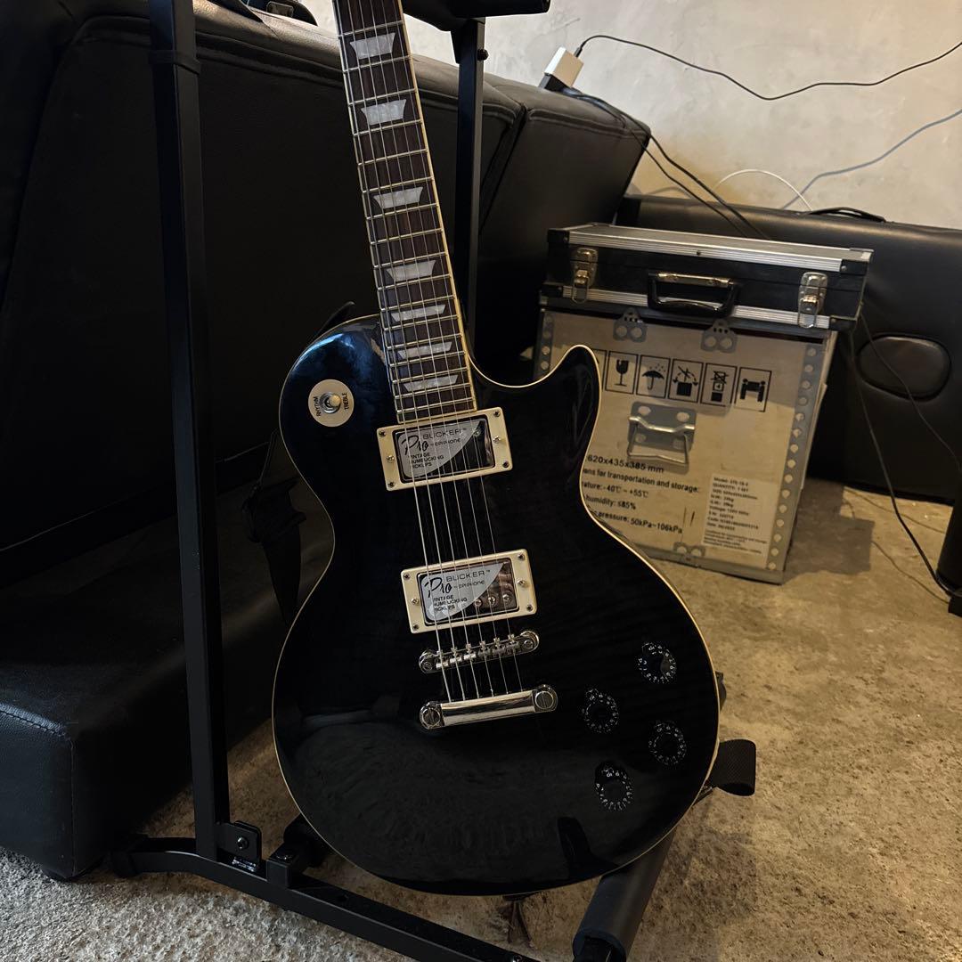 ギブソンケース付き Fシリアル Epiphone レスポール ブラック