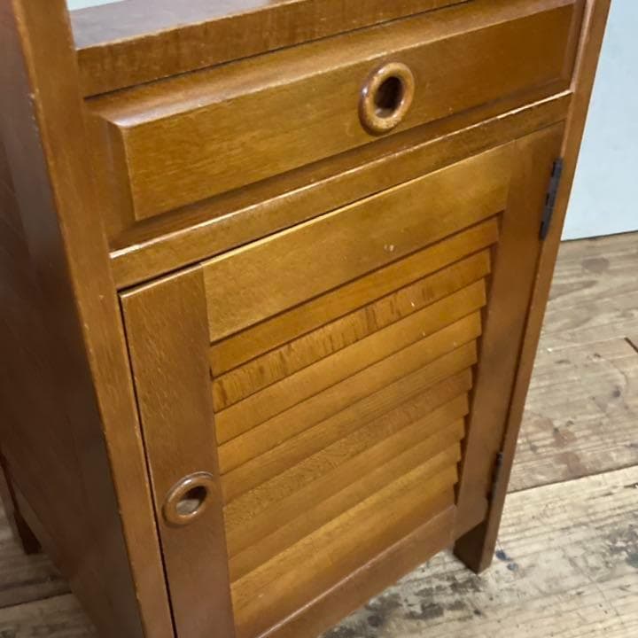 オールド カリモク 電話台 コンソール 収納 ラック レトロ