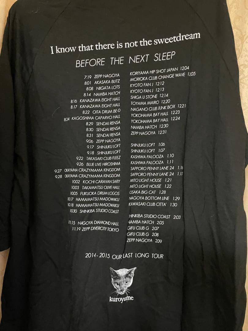 清春/黒夢 ラストツアーᎢシャツ BIG TEE アンディー　L