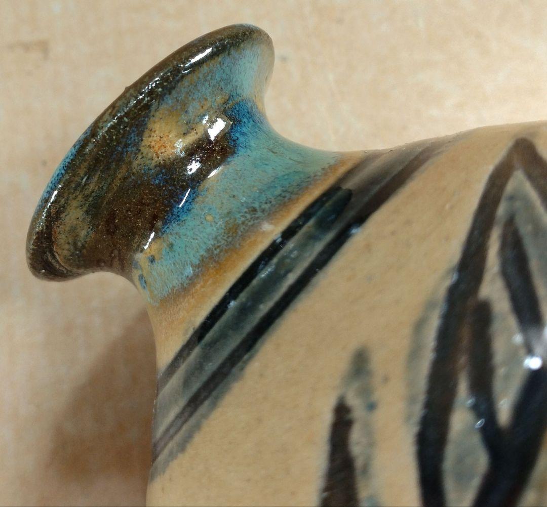 【本物保証】金城次郎 壷屋焼徳利(笑魚,魚) 共箱 栞 人間国宝 壺屋焼 美品