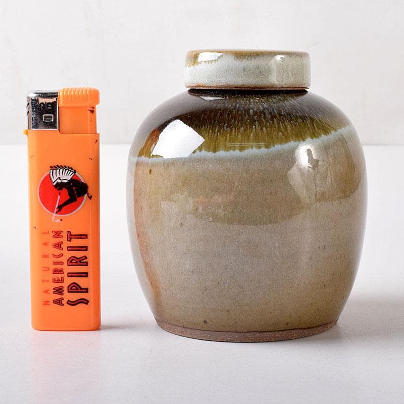 Lily　茶道具　丹山窯　小峠葛芳作　灰釉　振出　共布　共箱　V　7713