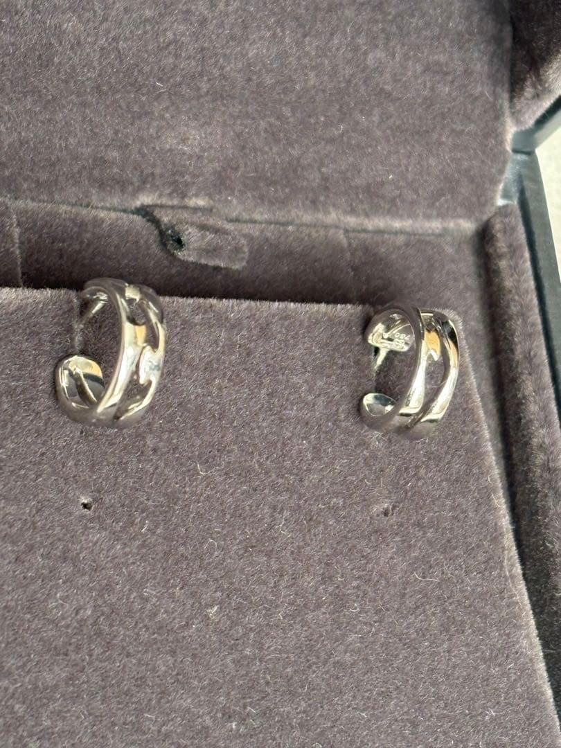 ジョージ ジェンセン　フュージョン　フープピアス　K18WG