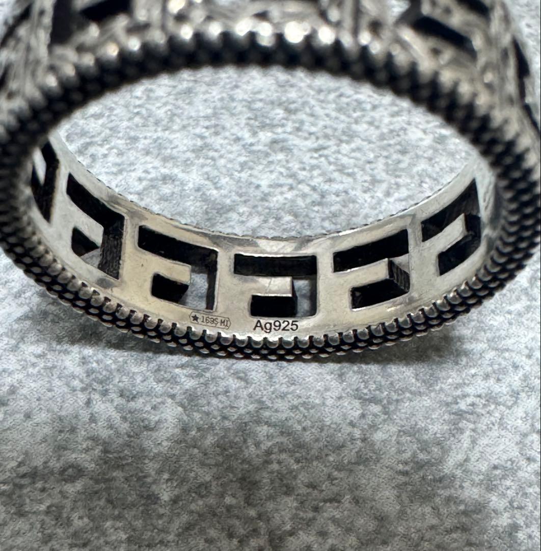 グッチ スクエアG シルバー リング 18号 (実寸17号) アラベスク 925