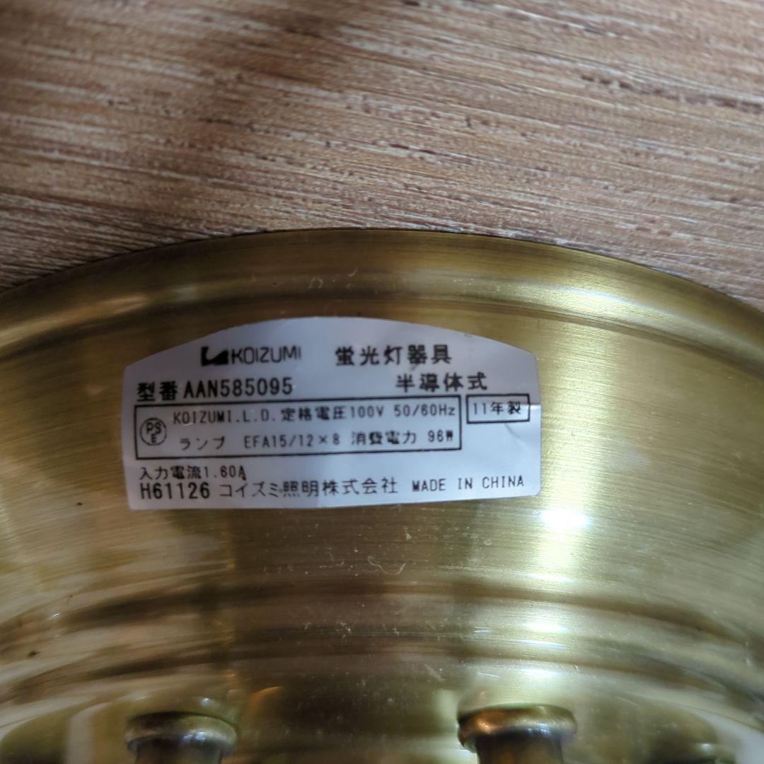 ホワイトガラス 8灯シャンデリア