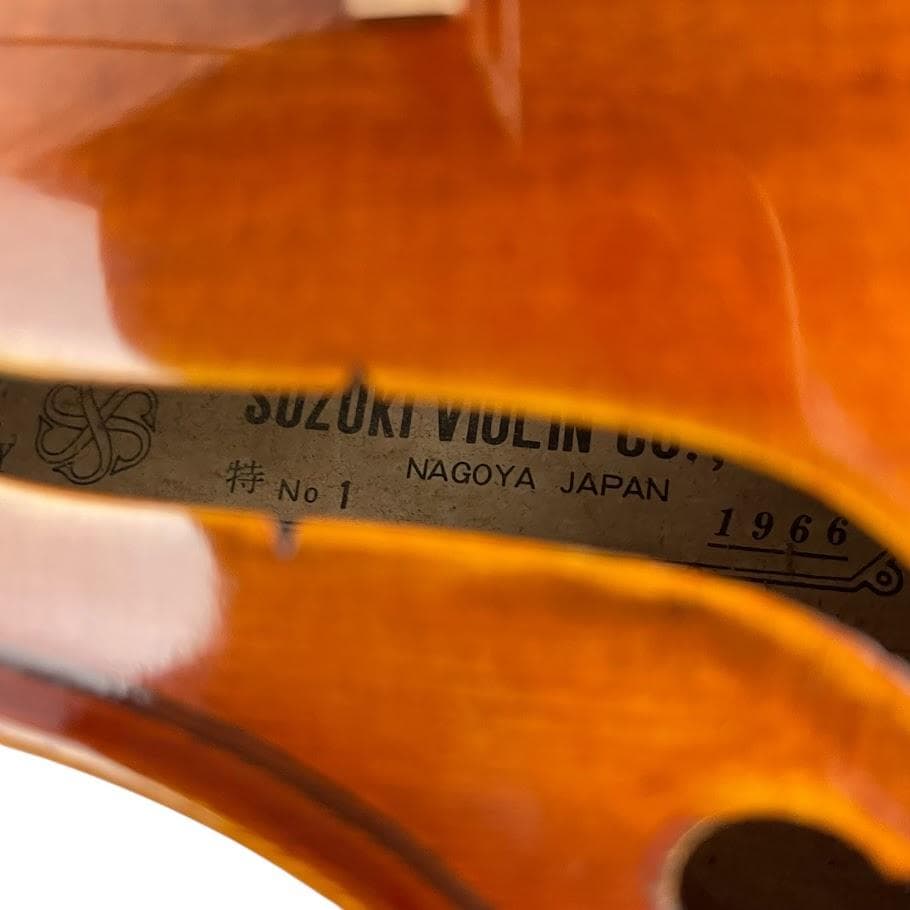 極美品●鈴木バイオリン● 特No.1 4/4 1966年製 violin 極虎杢